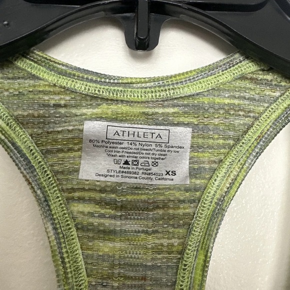 Athleta fastest track tank top women’s size XS seamless green space dye - Picture 6 of 6